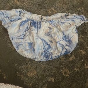 off the shoulder , marble , crop top